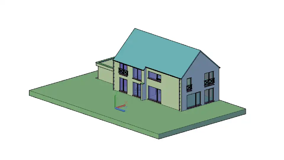 maison 3D autocad